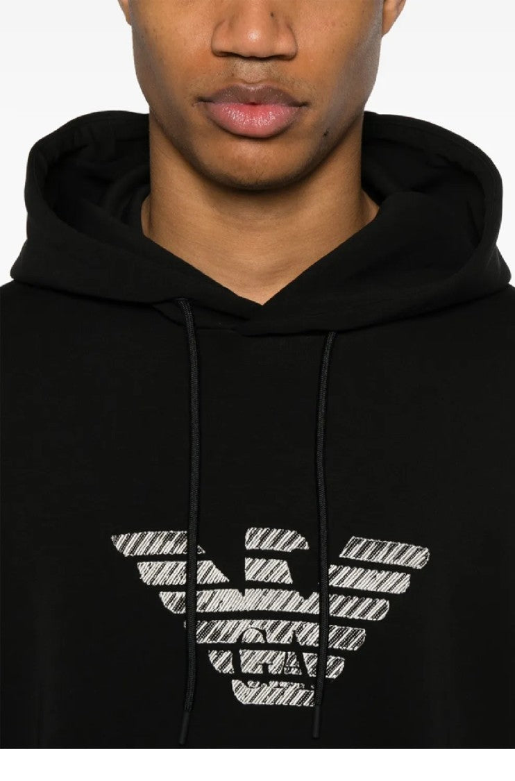 Emporio Armani Relaxed-Fit Cotton Blend Sweatshirt With Logo