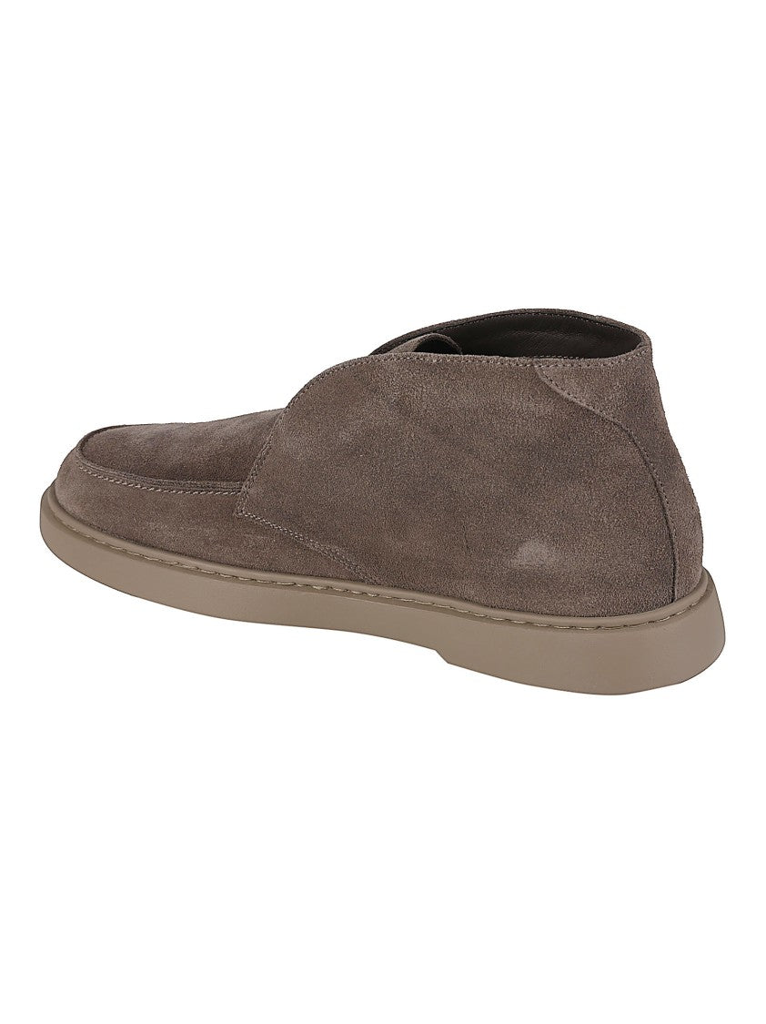 Baldinini Brown Suede Minimalist Ankle Boots