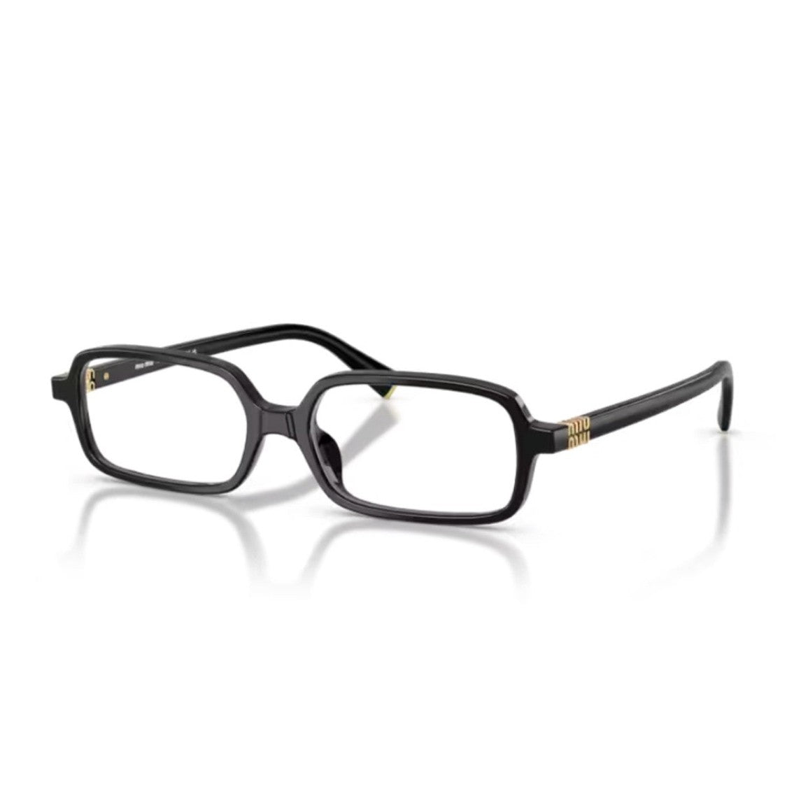 Miu Miu Black Miu Regard Acetate Rectangular Sunglasses