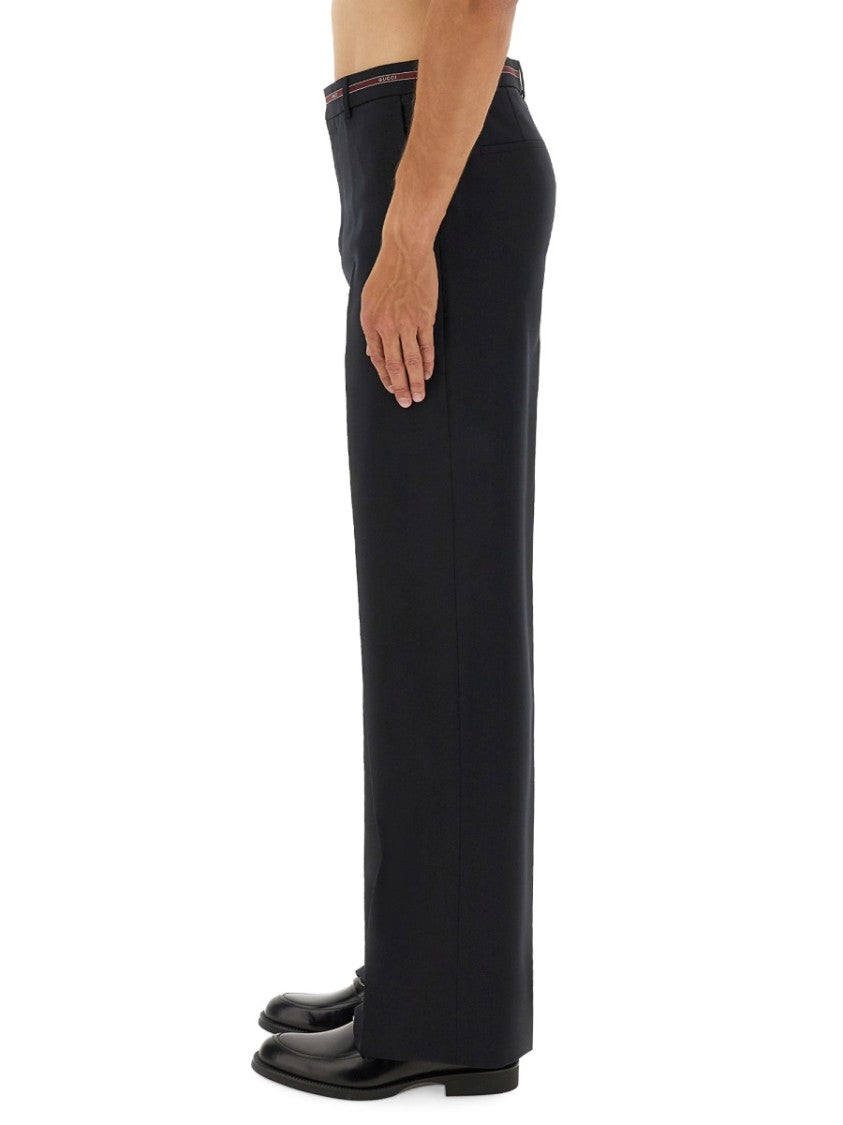 Gucci Tailored Black Wool Pants With Subtle Pockets