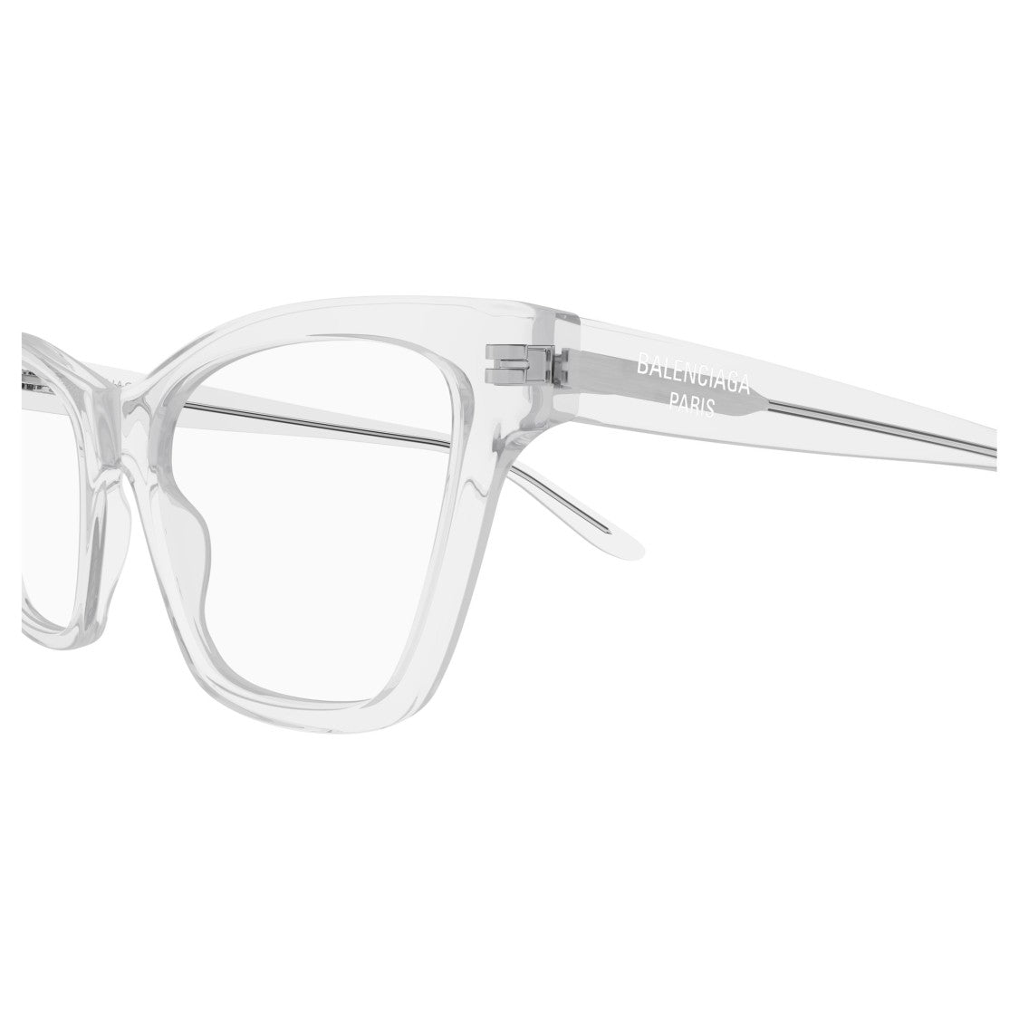 Balenciaga Bb0440o Transparent Acetate Square Frame Eyeglasses