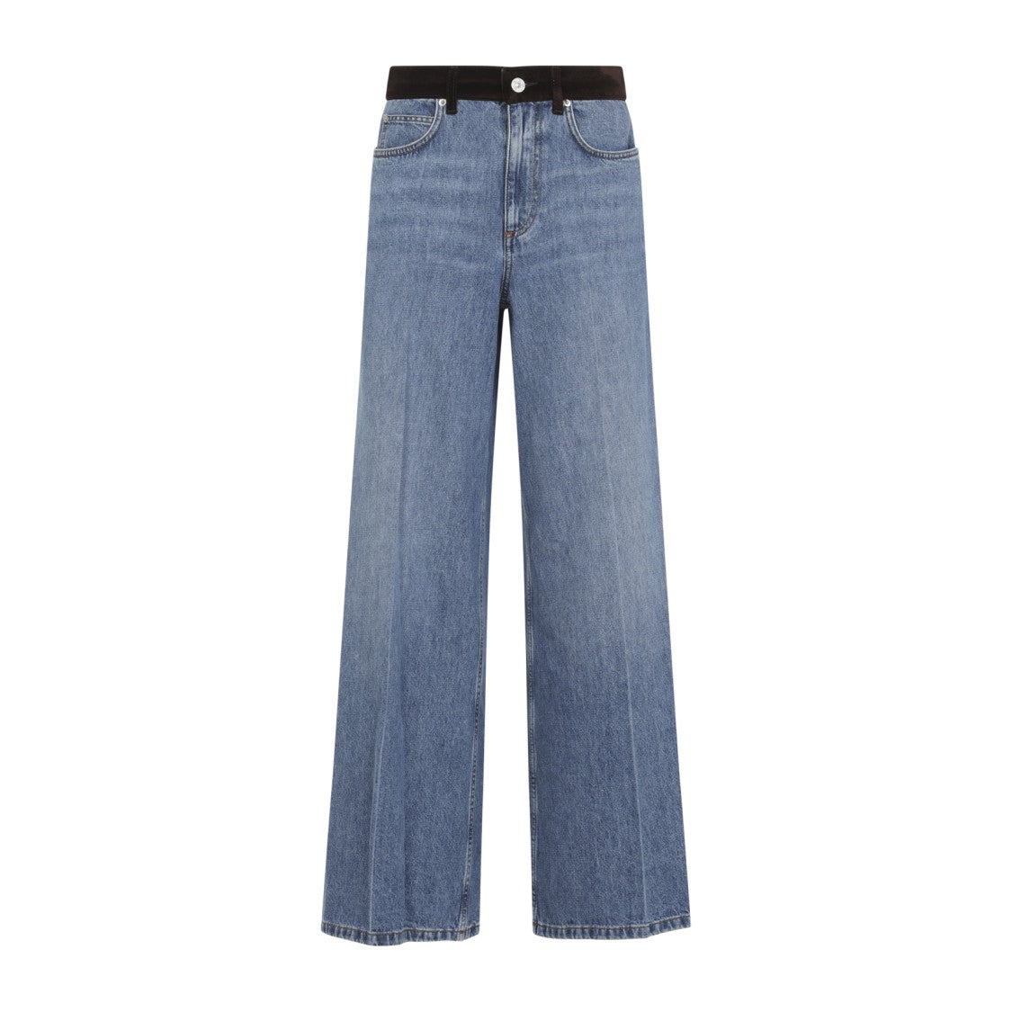 Marni Deep Blue Cotton Washed Bull Denim 5-Pocket Jeans