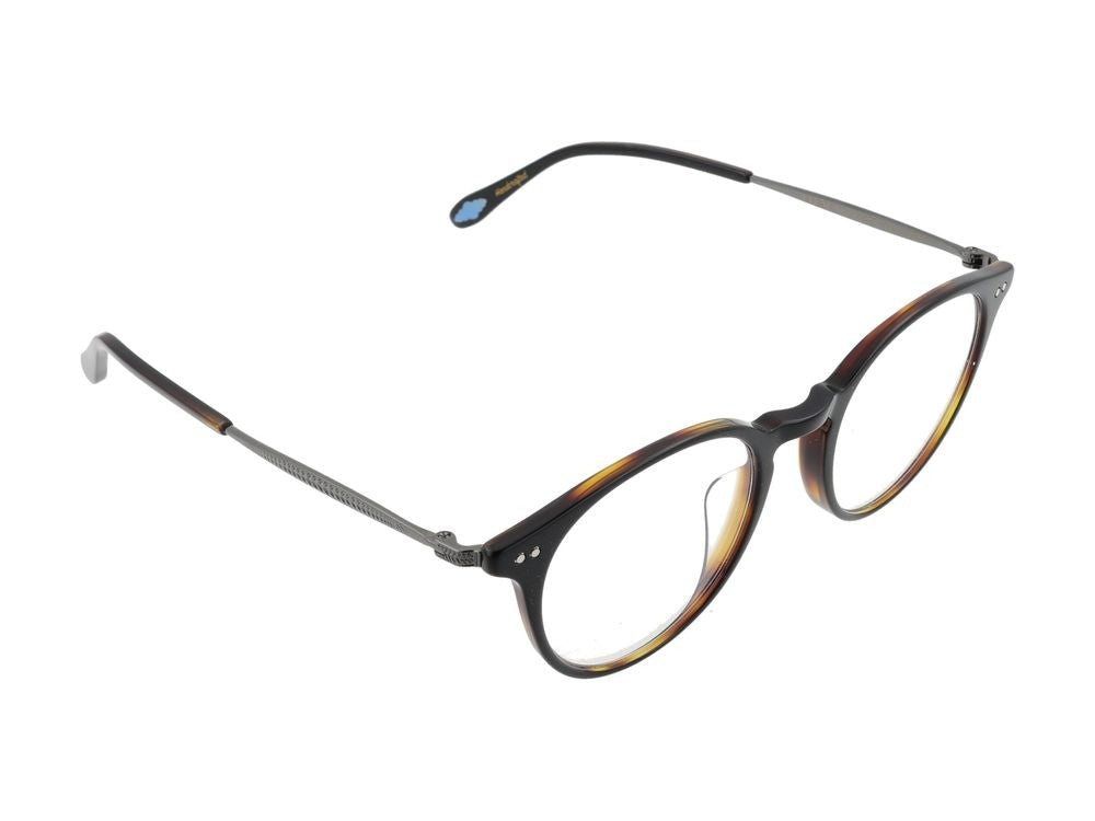 Garrett Leight Rounded Gunmetal Accent Acetate Optical Glasses