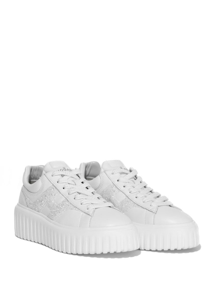 Hogan Contemporary White H-Stripes Sneakers