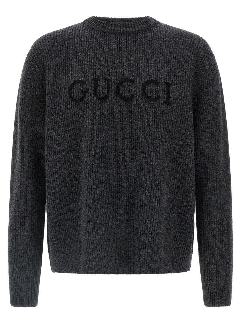 Gucci Intarsia Detail Wool And Cashmere Sweater