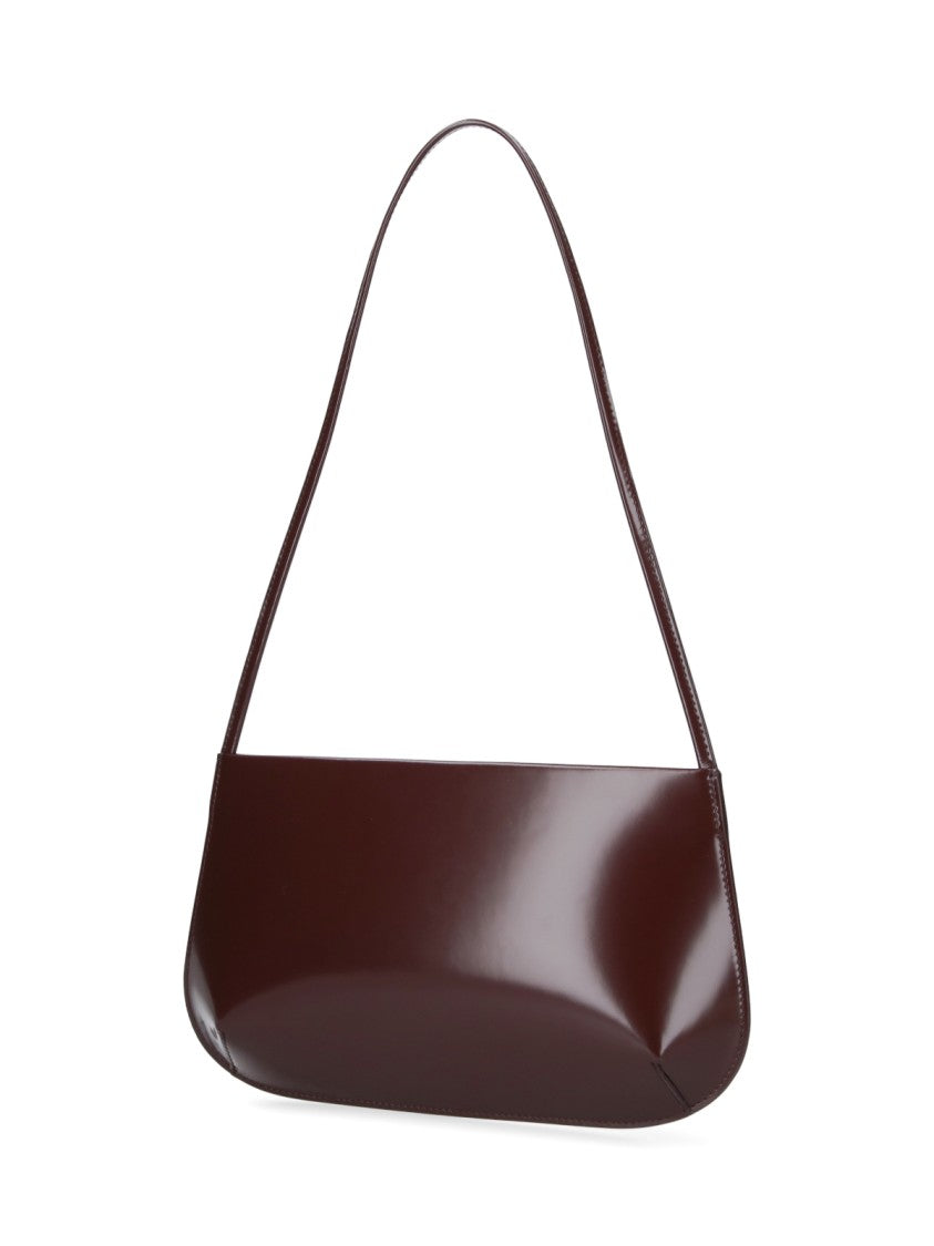 Fane Brown Patent Leather Bra Shoulder Bag