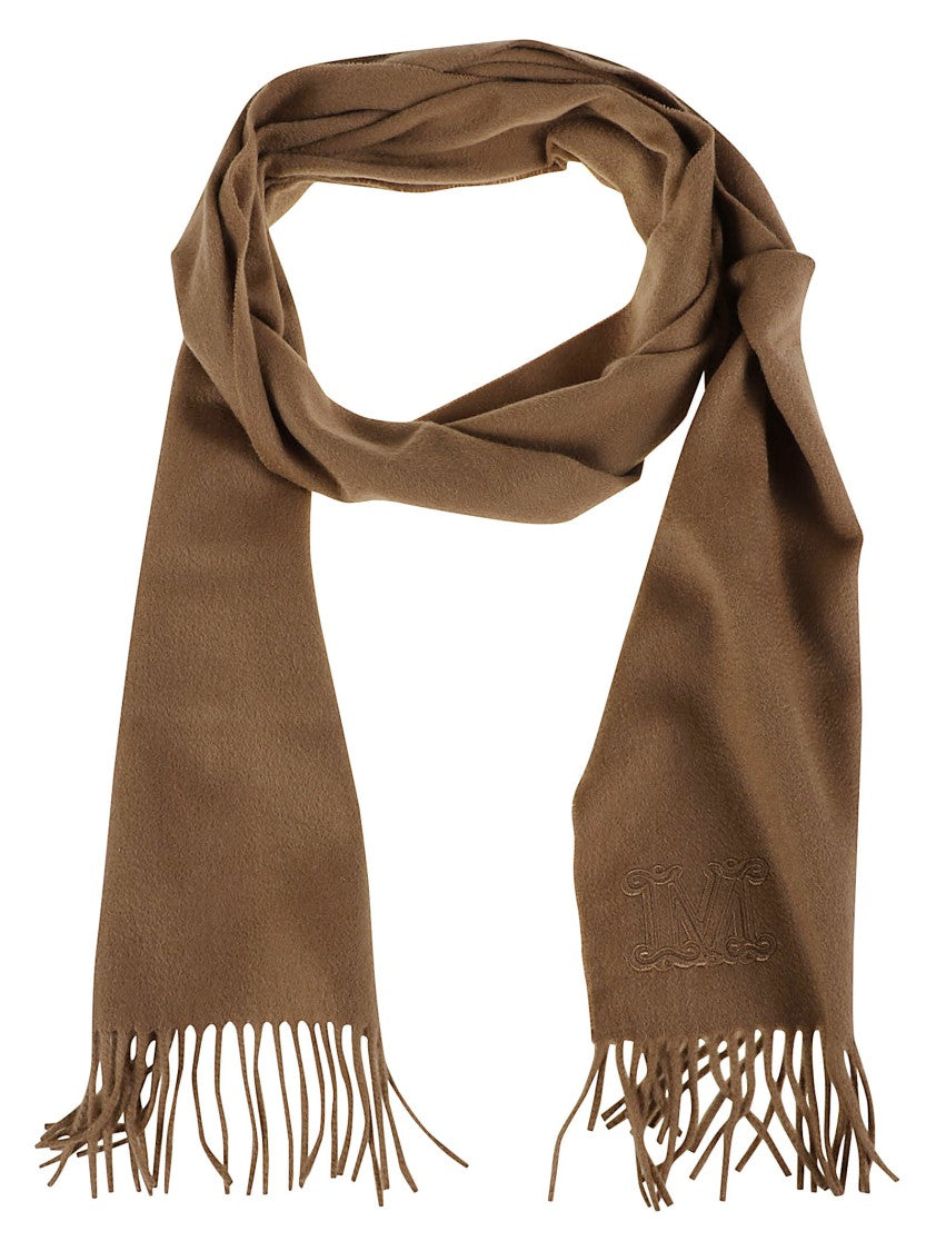 Max Mara Brown Wsdalia Monogram Cashmere Scarf