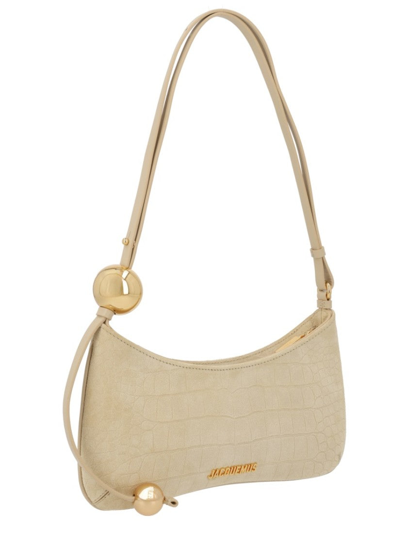 Jacquemus Black Bisou Perle Textured Cotton Shoulder Bag