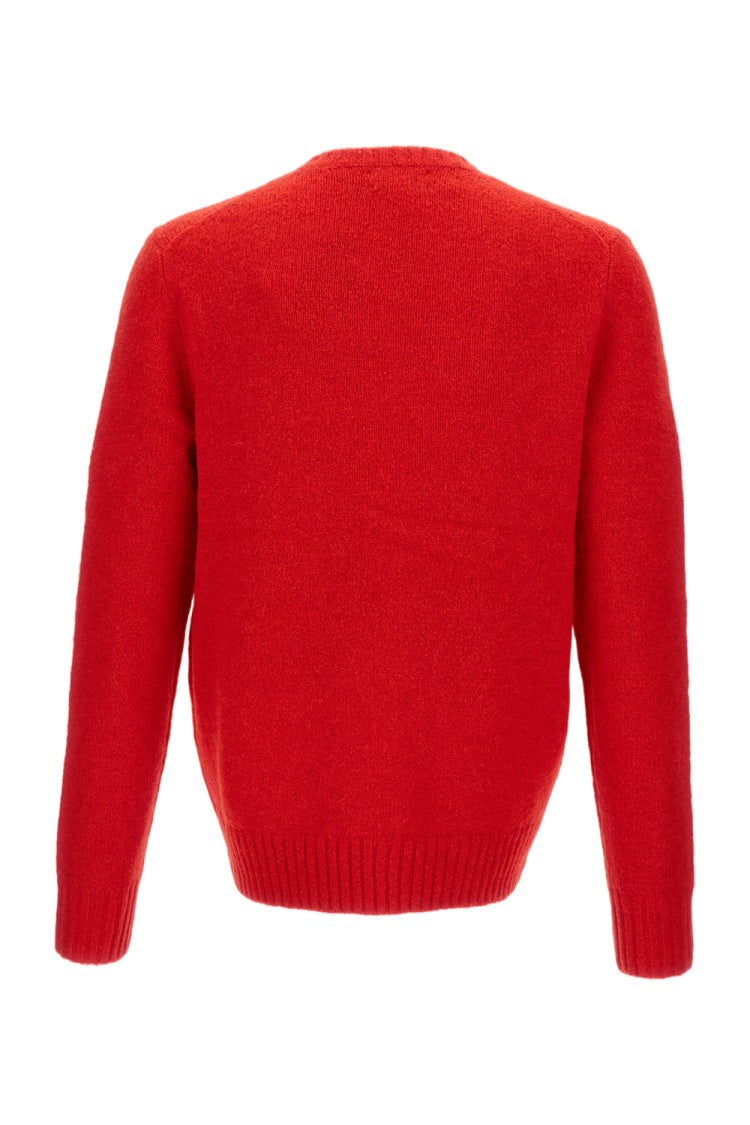 Polo Ralph Lauren Regular Fit Bright Red Wool Blend Knit Pullover