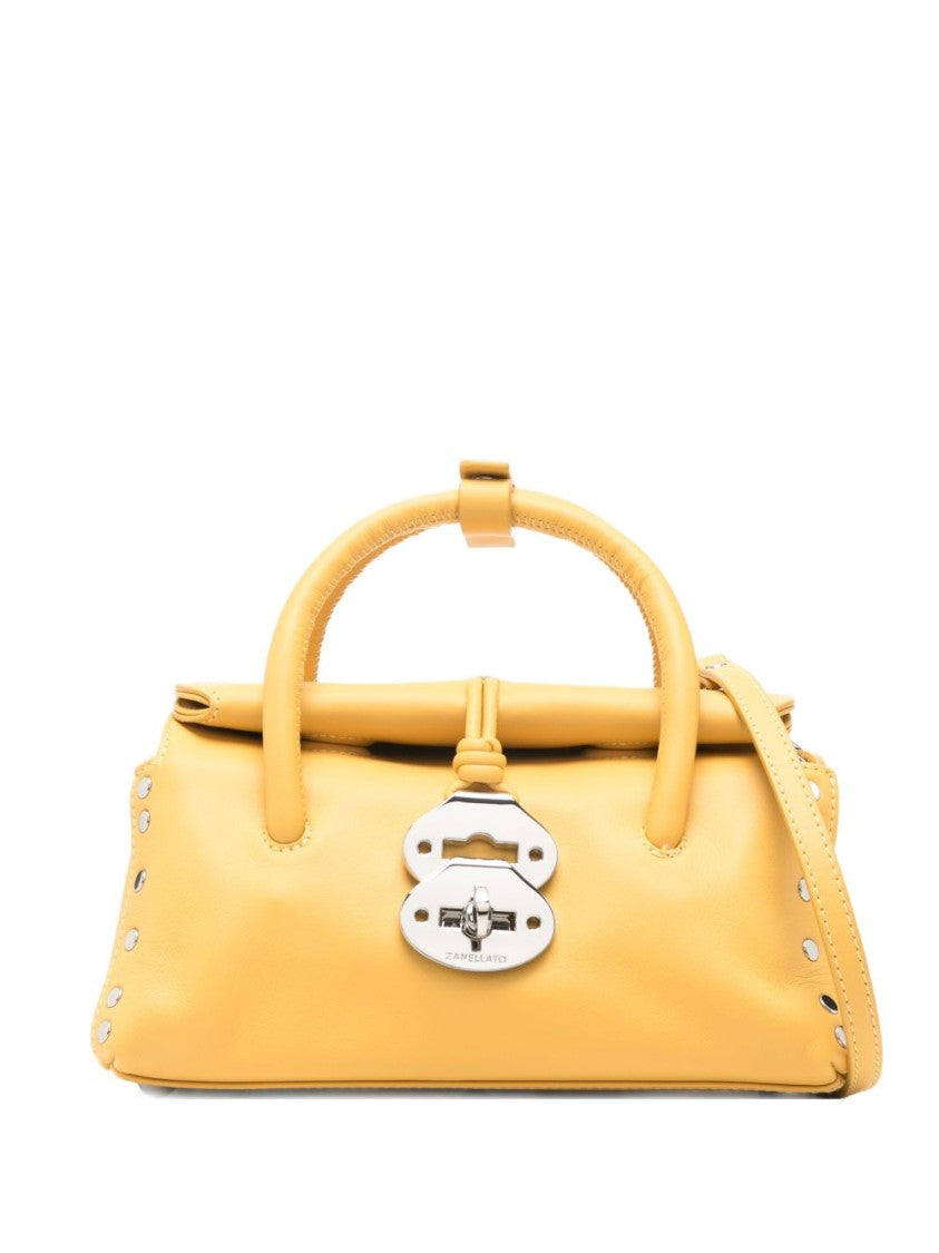 Zanellato Rectangular Yellow Calf Leather Handbag