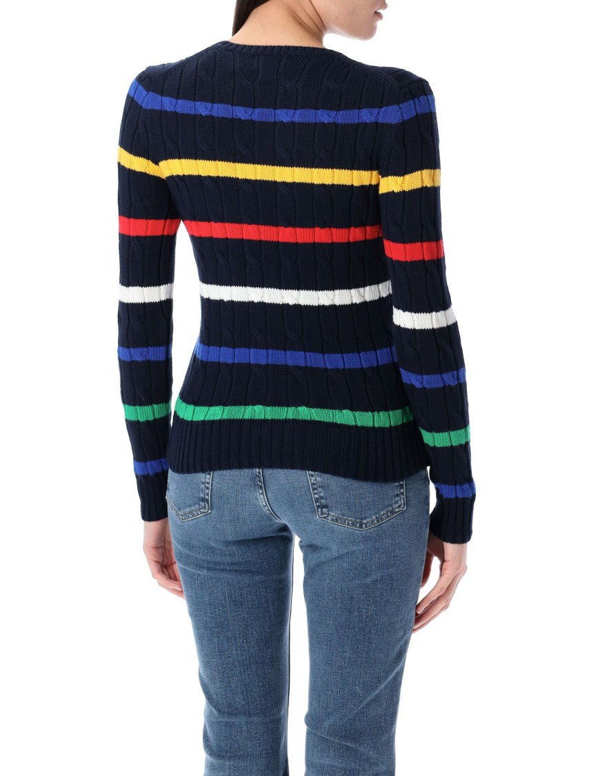 Polo Ralph Lauren Julie Striped Cable Knit Sweaters
