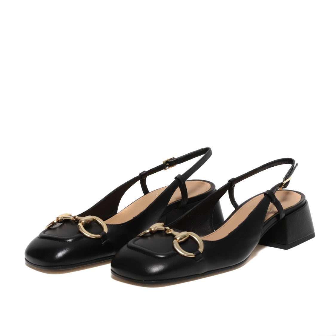 Chantal Slingback In Soft Black Leather