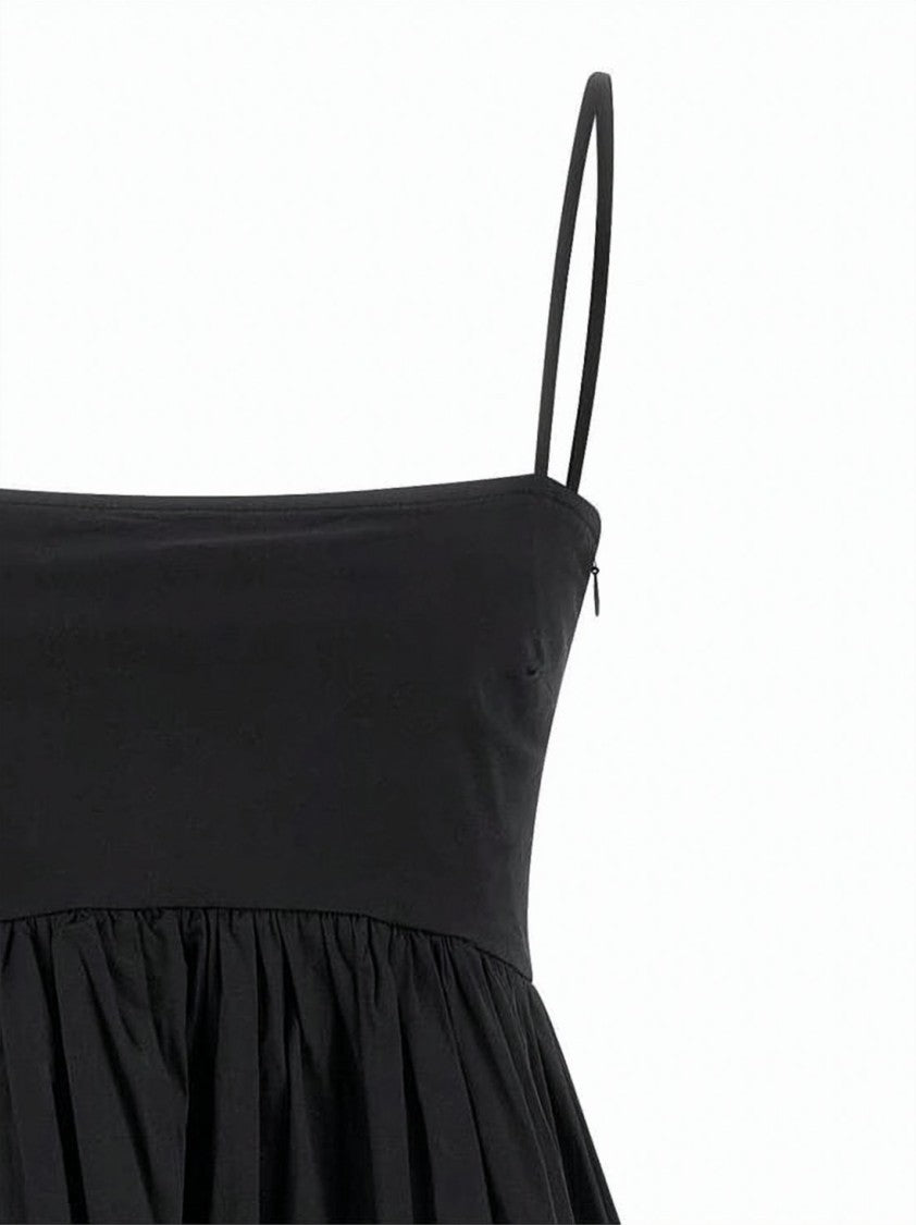 Ganni Mini Dress With Ruffled Frills And Spaghetti Straps