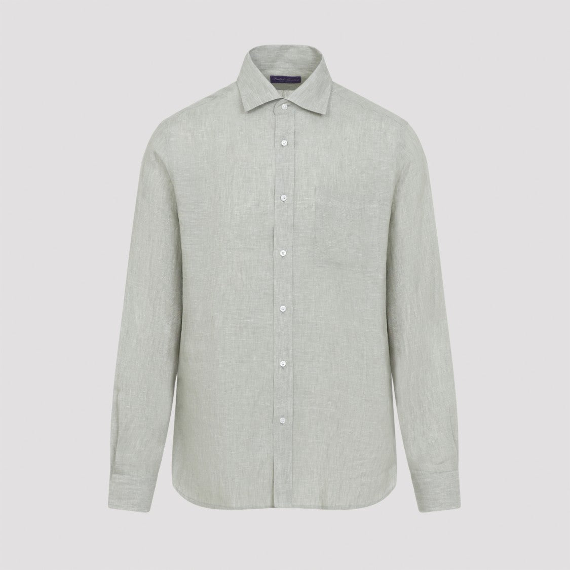 Ralph Lauren X Purple Label Long-Sleeved Linen Shirt With Classic Collar