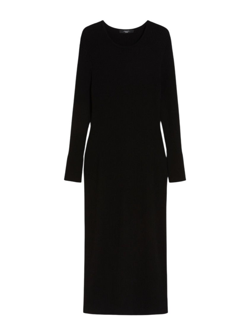 Max Mara Fitted Longuette Dress With Boat Neckline