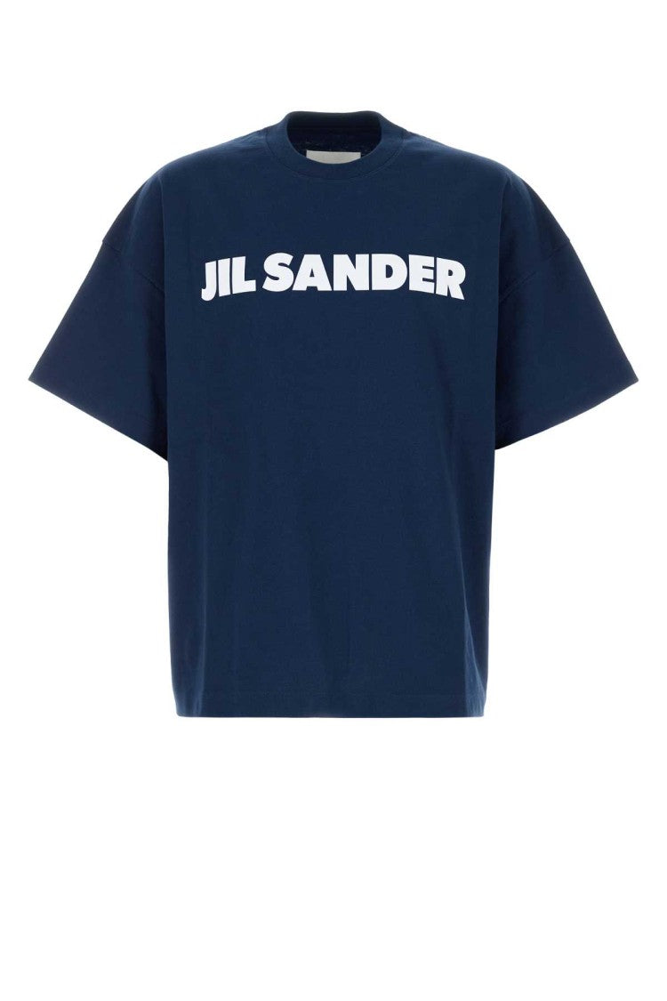 Jil Sander Navy Blue Cotton T-Shirt