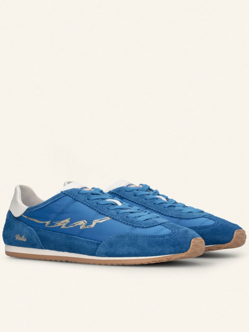 Enterprise Japan Vibrant Blue Mondialito 01 Suede Sneakers