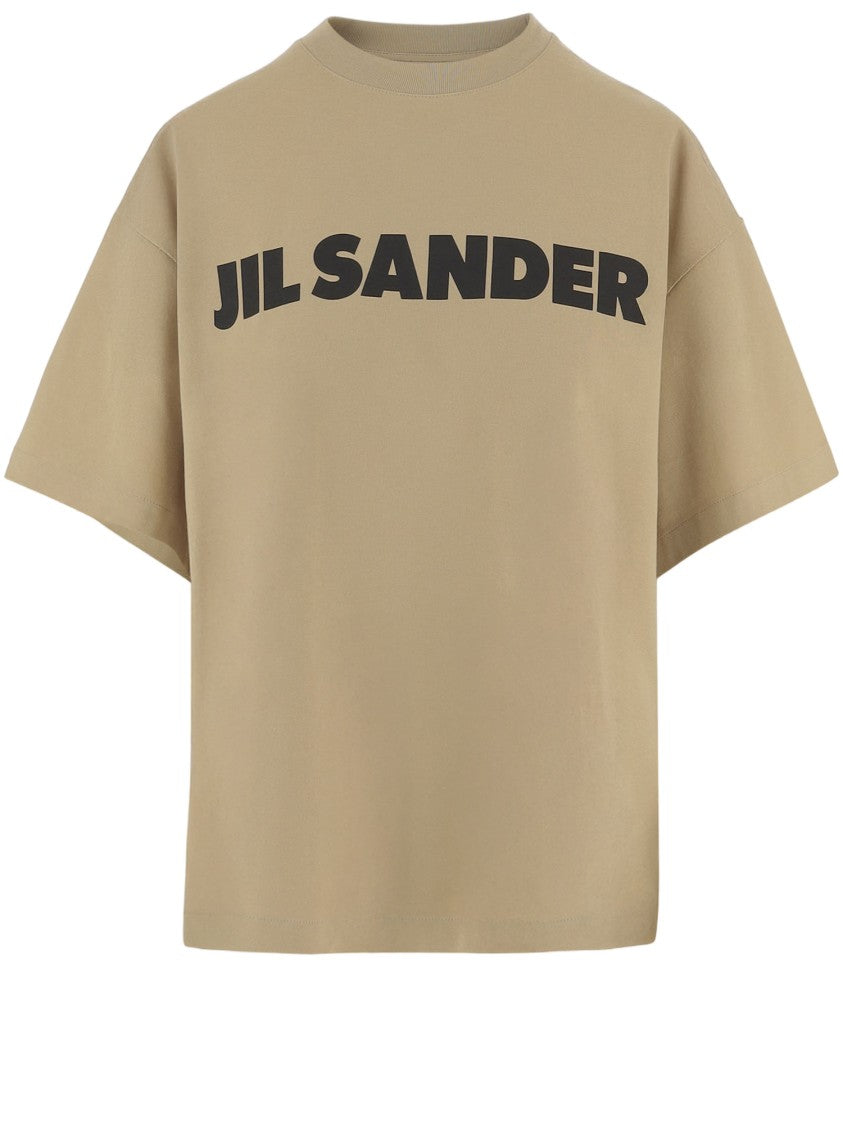 Jil Sander Cotton Jersey T-Shirt With Contrasting Logo Print