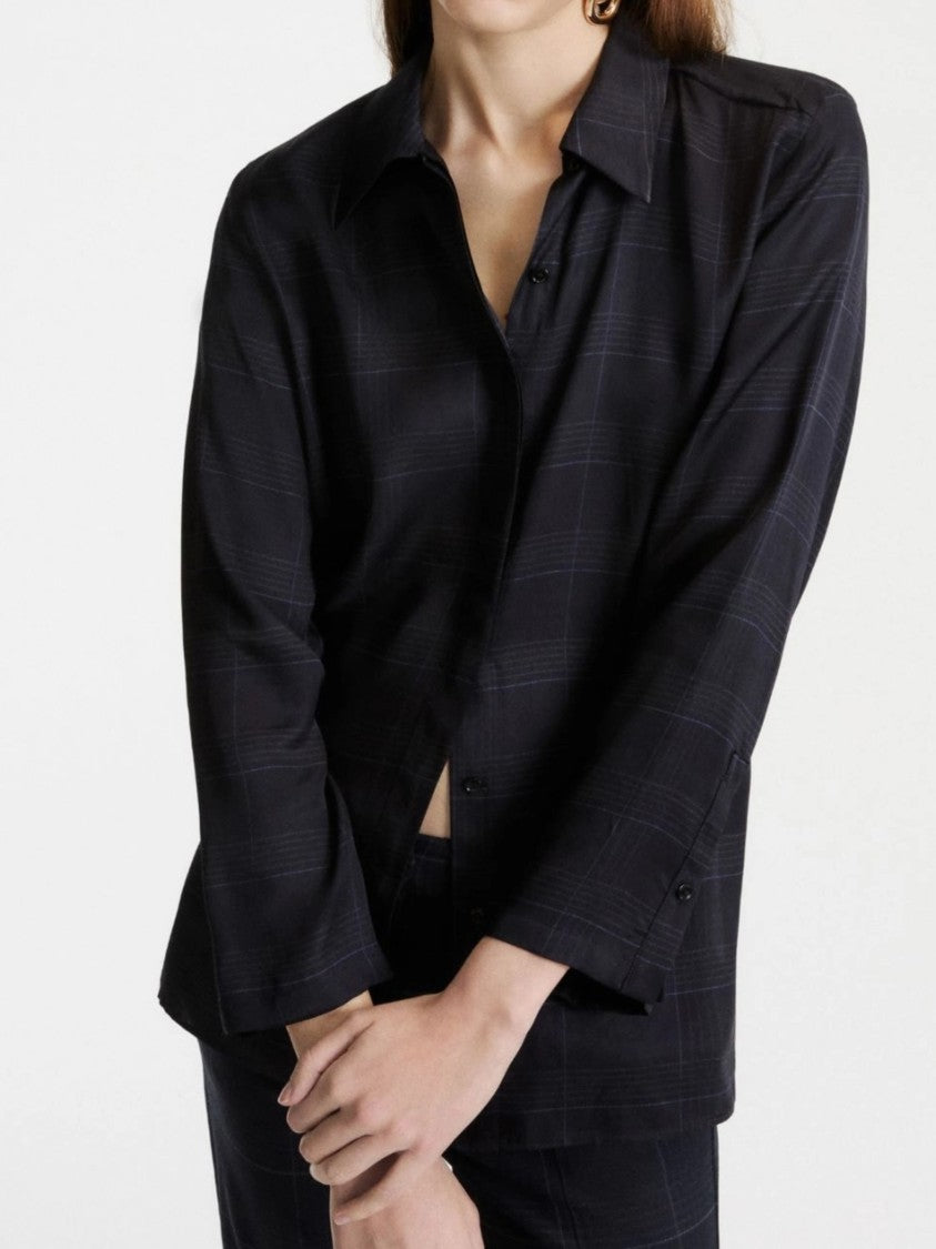 Marella Cotton Subtle Checkered Pattern Shirt