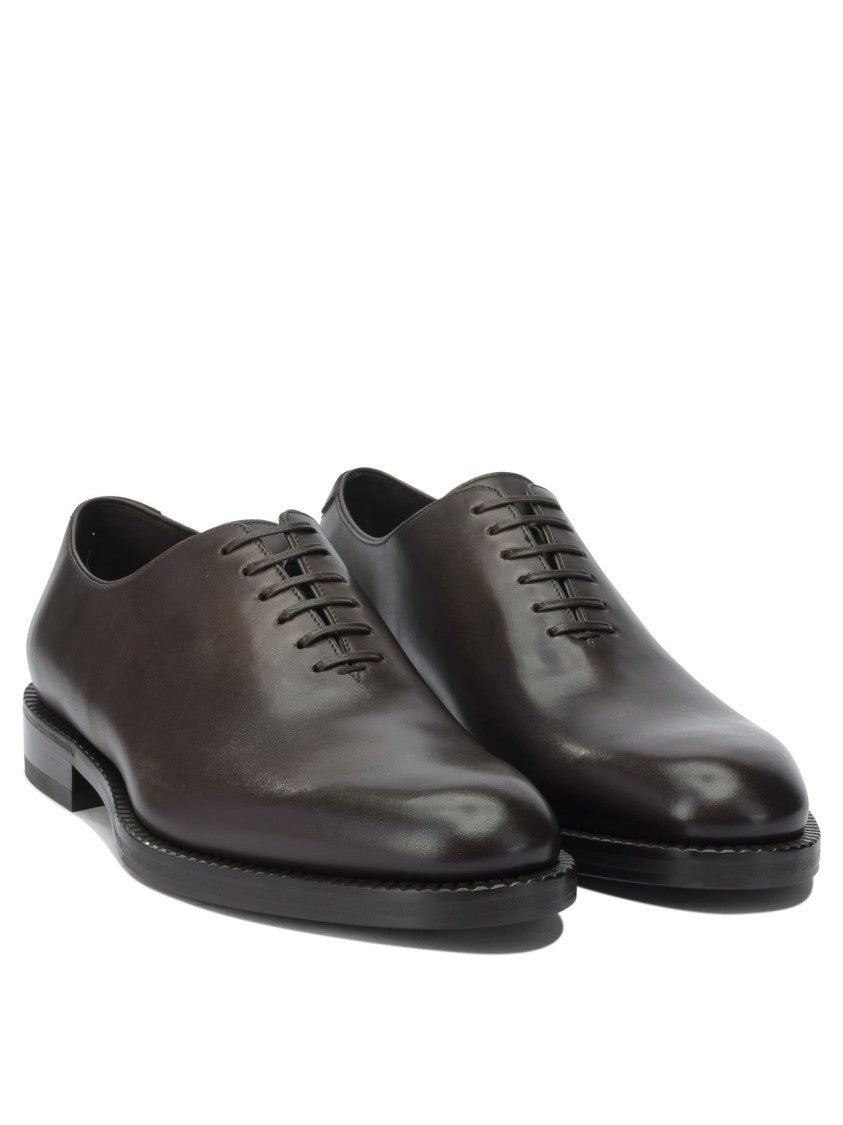 Ferragamo Brown Leather Lace-Up Shoes