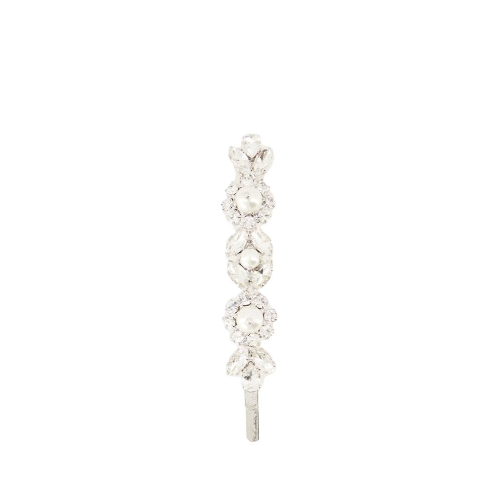 Simone Rocha Daisy Floret Hair Clip - Brass - White