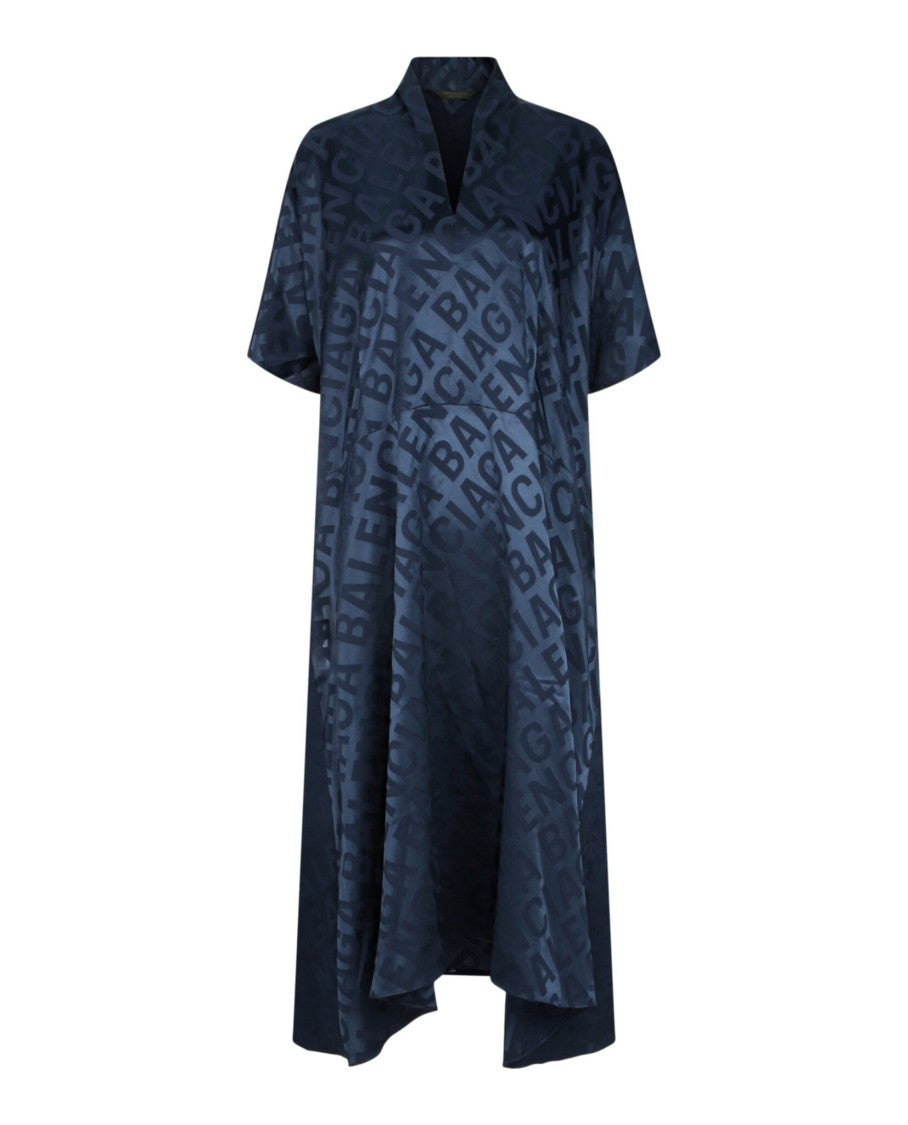 Balenciaga Allover Logo-Letter Oversized Dress