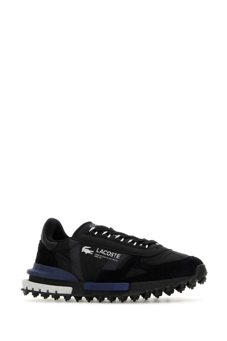 Lacoste Black Fabric And Suede Elite Active Sneakers