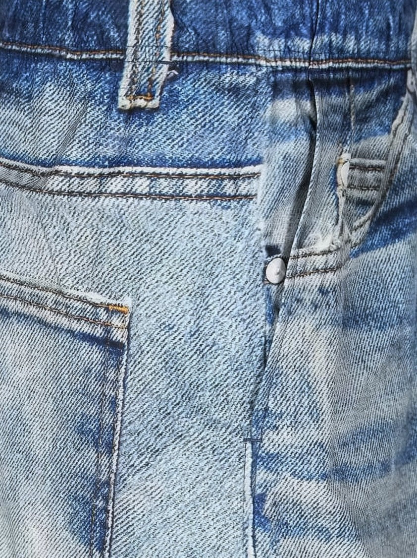 Satisfy Denim-Inspired Five-Pocket Unlined Shorts With Subtle Whiskering