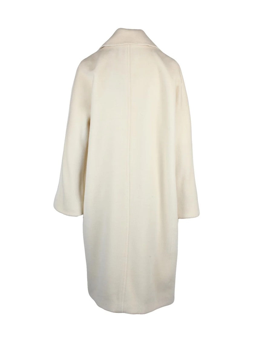 Max Mara White Alpaca-Blend Sidney Coat