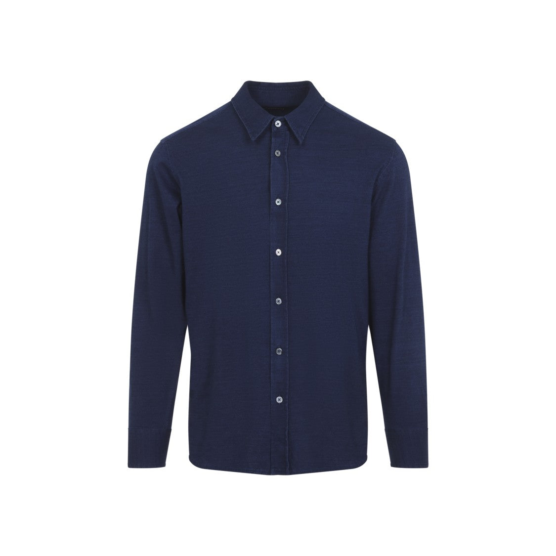 Tom Ford Midnight Blue Cotton Long Sleeves Shirt