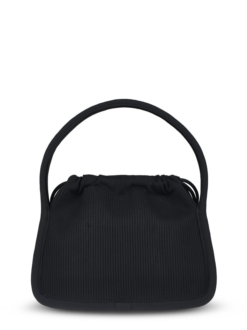 Alexander Wang Ribbed Texture Round Small Bag With Drawstring Closure