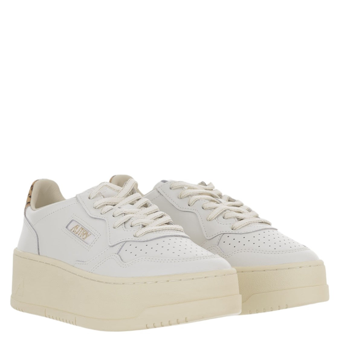 Autry Medalist Platform Sneakers With Animal-Print Heel Tab