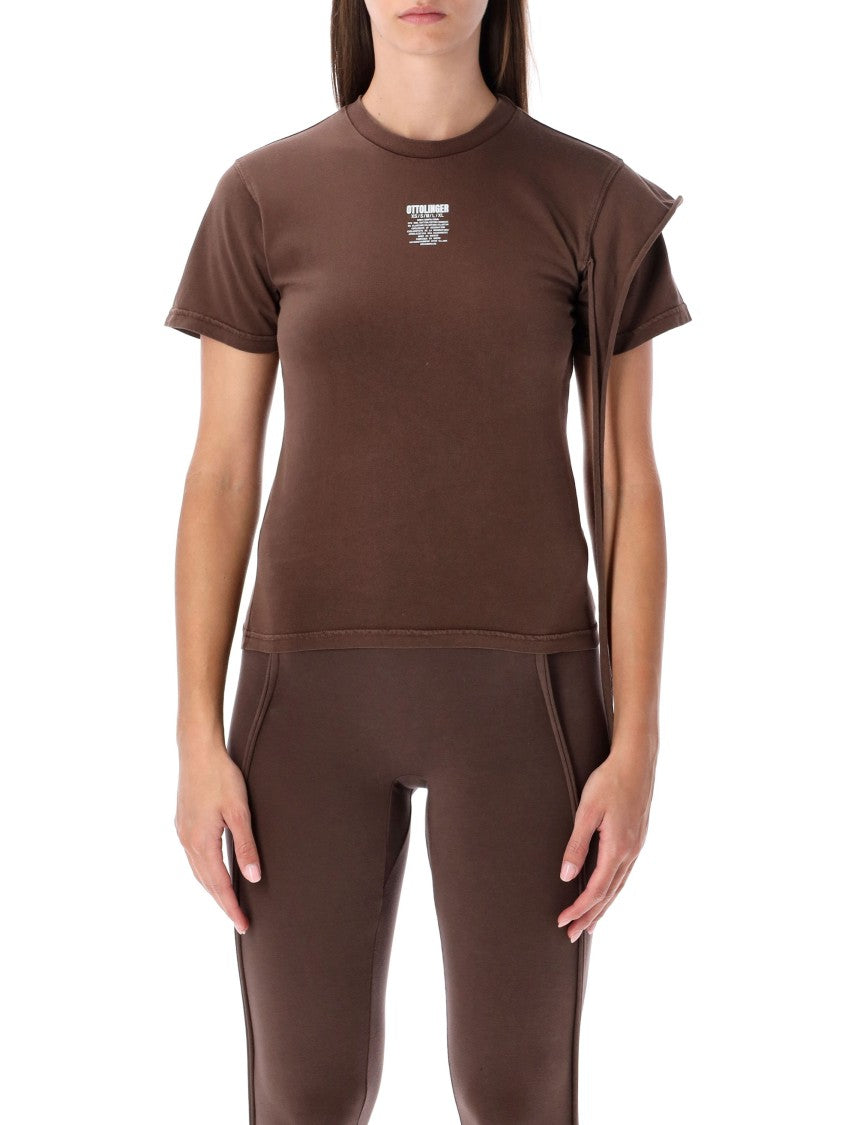 Ottolinger Fitted Organic Cotton Brown T-Shirt