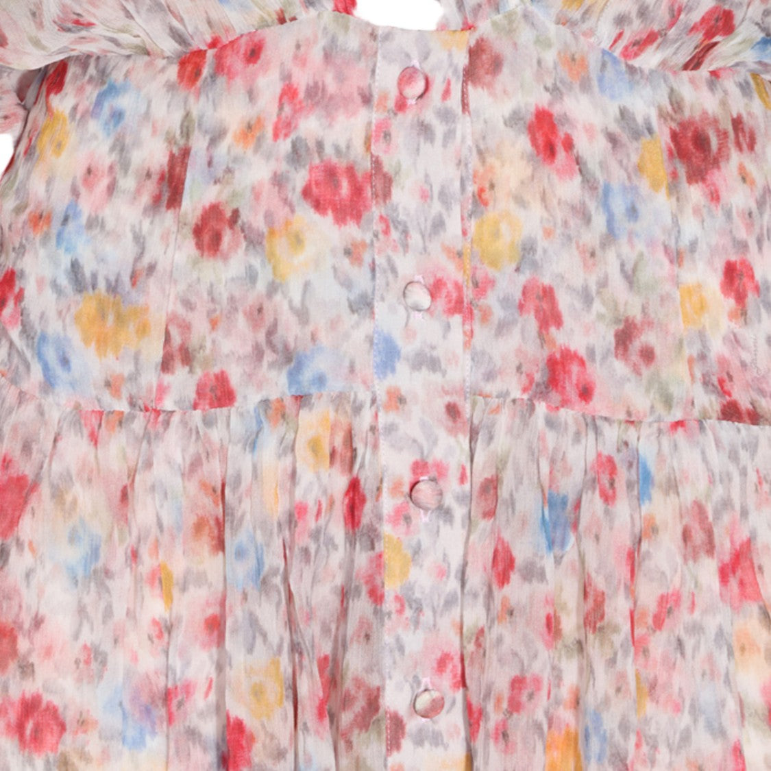 Ganni Floral Print Fitted Waist Midi Dress