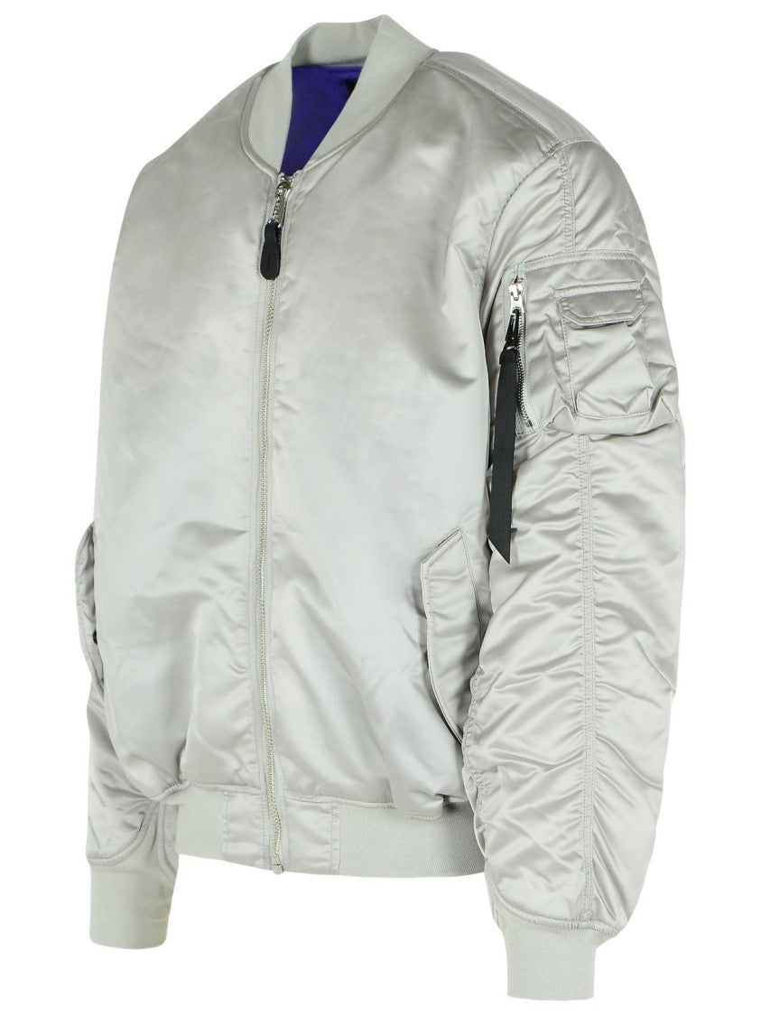 Alpha Industries Ma-1 Uv' Grey Nylon Bomber Jacket