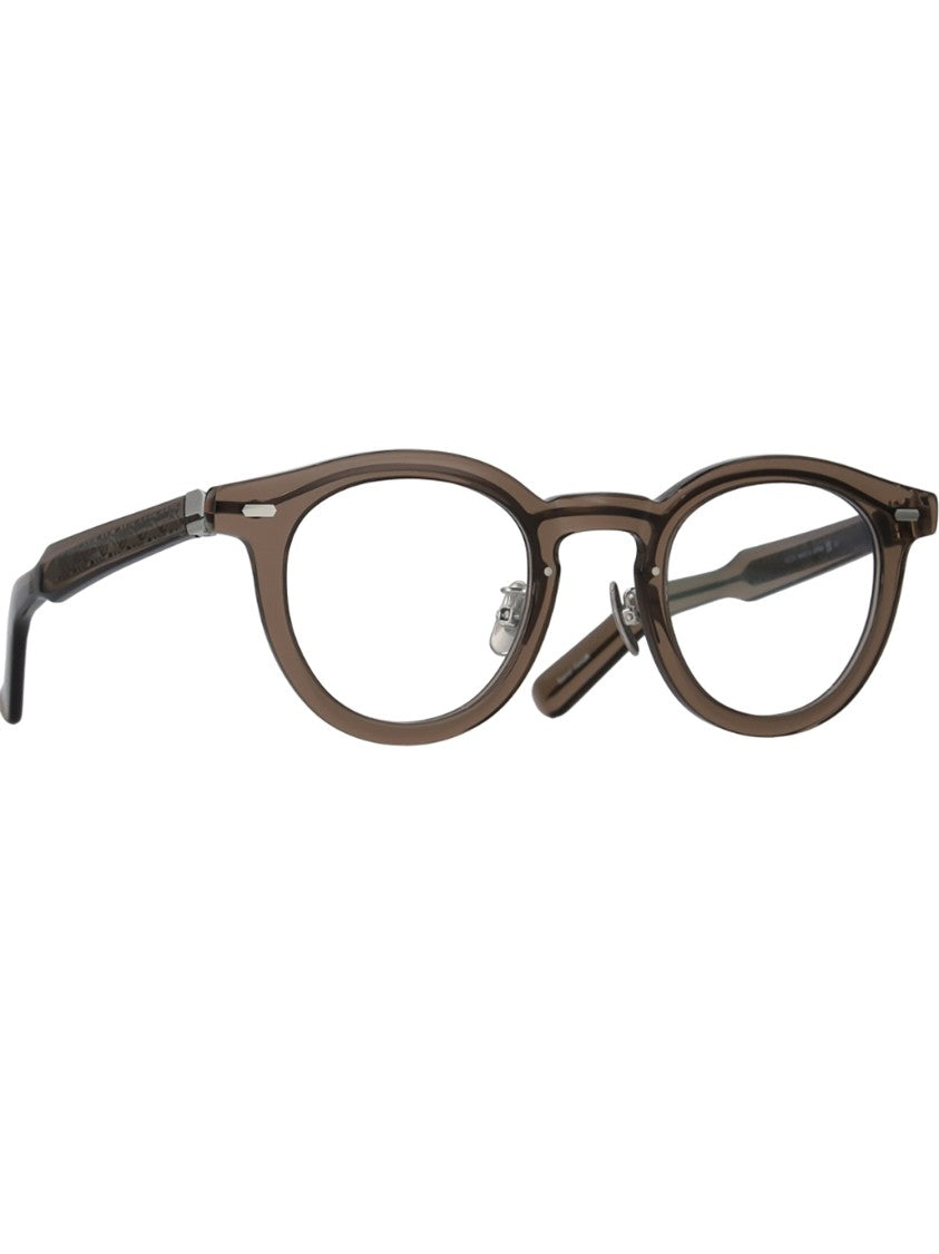 Yellows Plus Rounded Brown Acetate Optical Frames With Minimalist Design