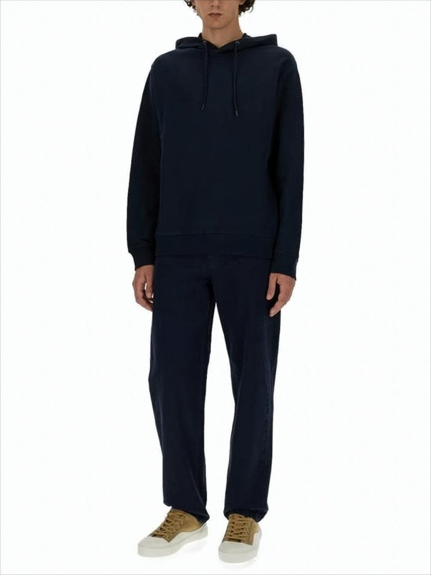 A.P.C. Classic Relaxed-Fit Black Hoodie With Drawstring Feature