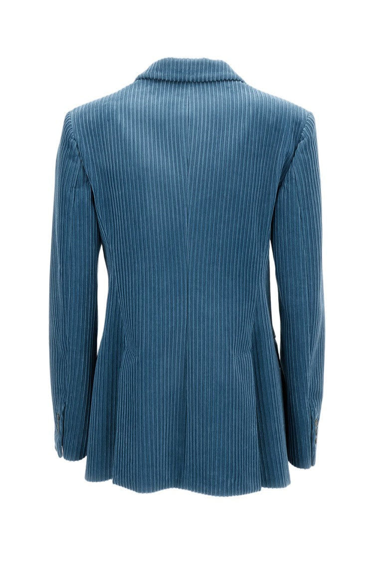 Parosh Clear Blue Jacket With Silhouette