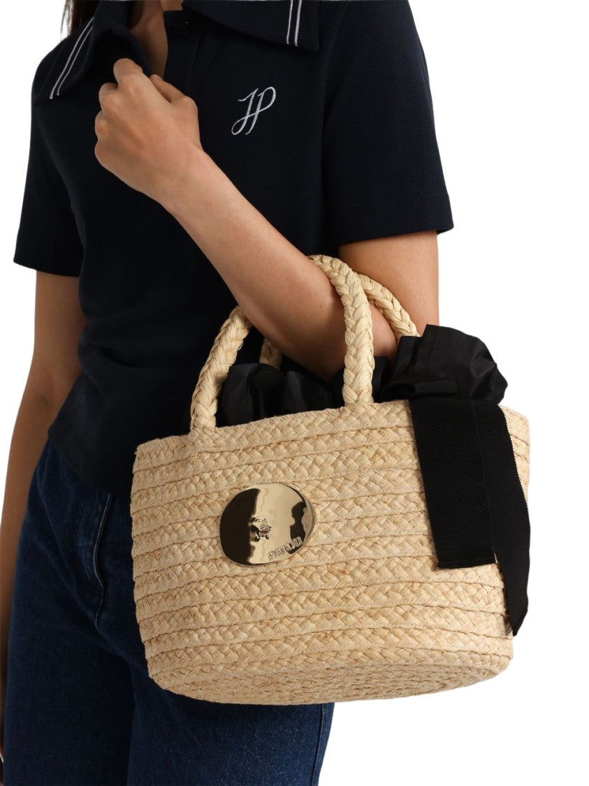 Patou Structured Neutrals Handbag With Top Handle