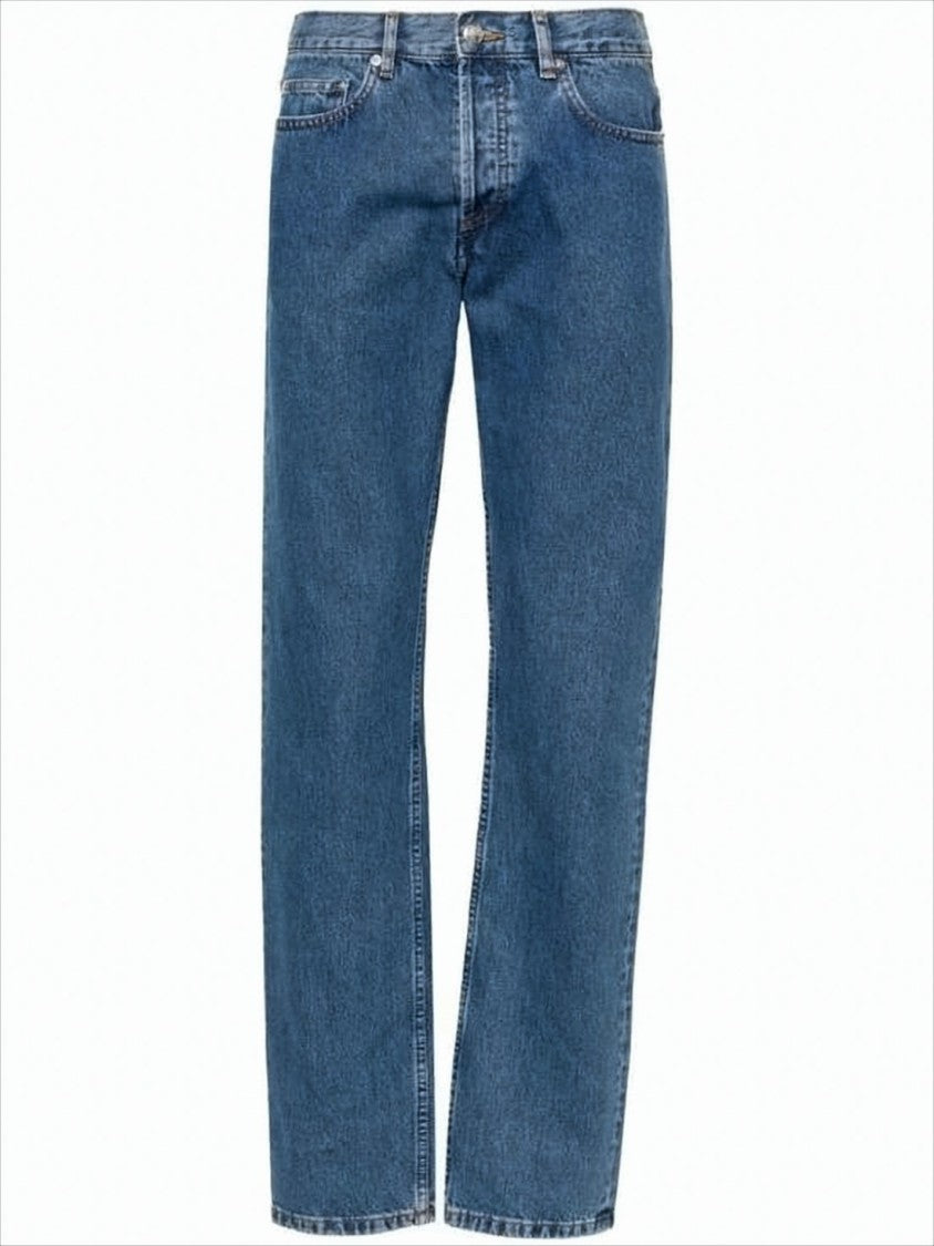A.P.C. Classic Straight-Leg Denim Pants With Mid-Blue Wash