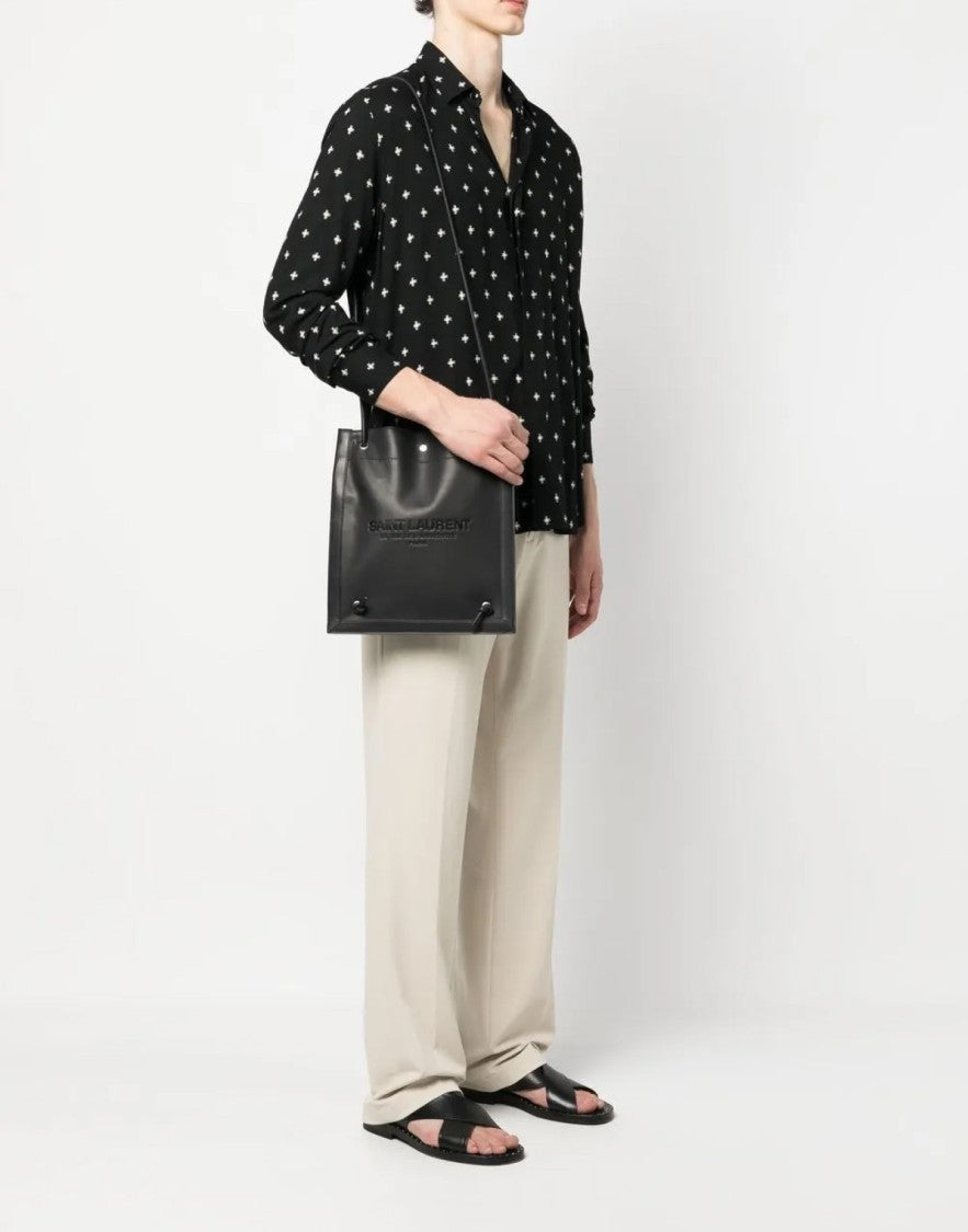 Saint Laurent Universite Logo Flat Crossbody Bag