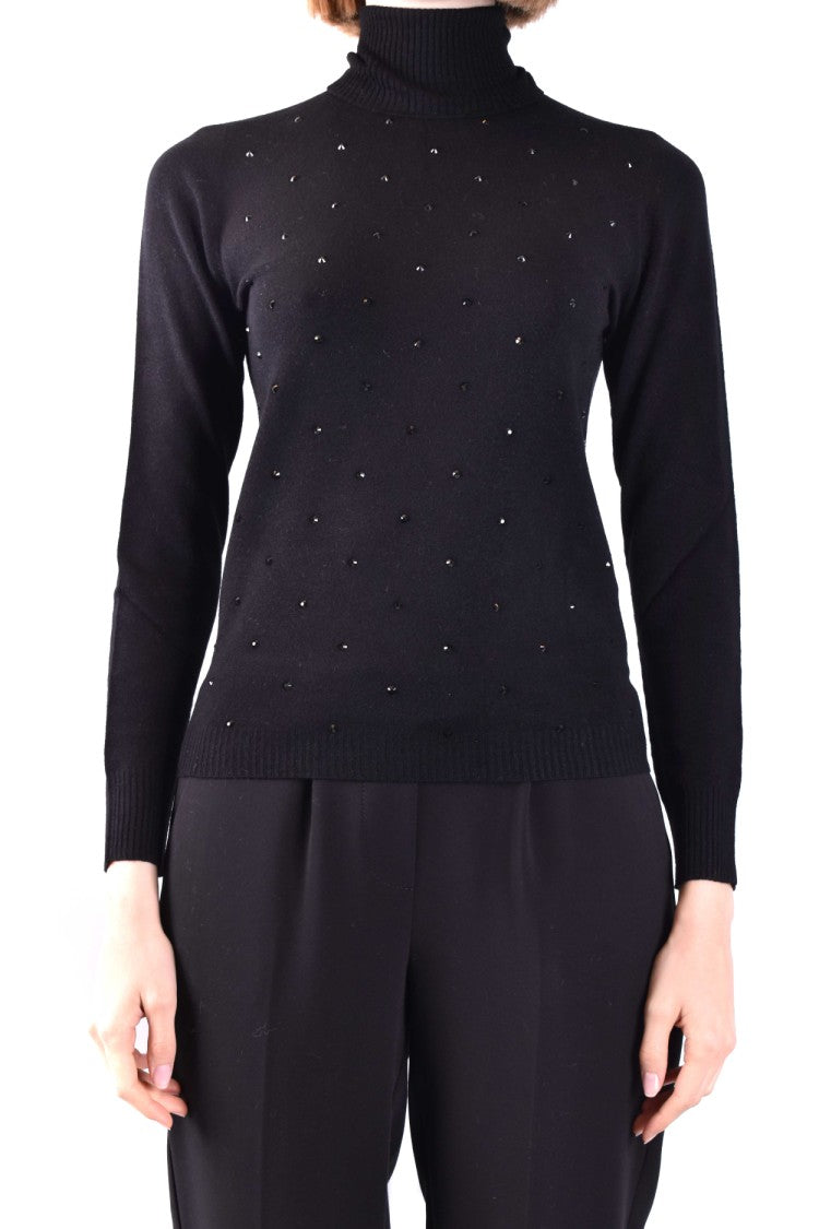 Ermanno Scervino Fitted Turtleneck Sweater With Subtle Embellishments