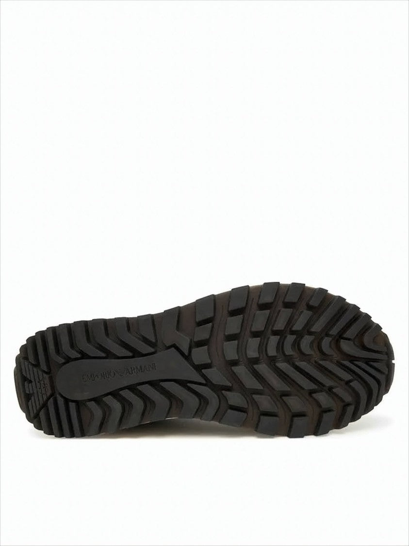 Emporio Armani Eagle Plaque Shoes Crafted From Recycled Nylon