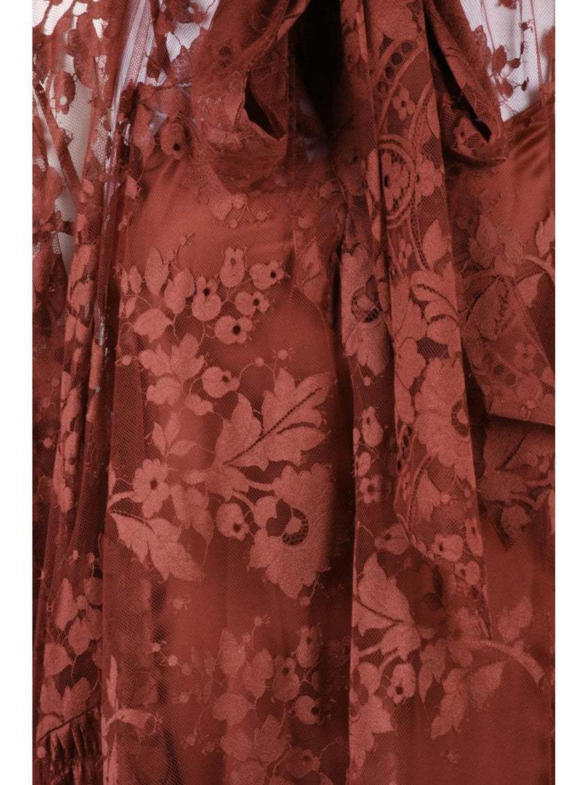 Zimmermann Lace-Embellished Silk Mini Dress With Puff Sleeves