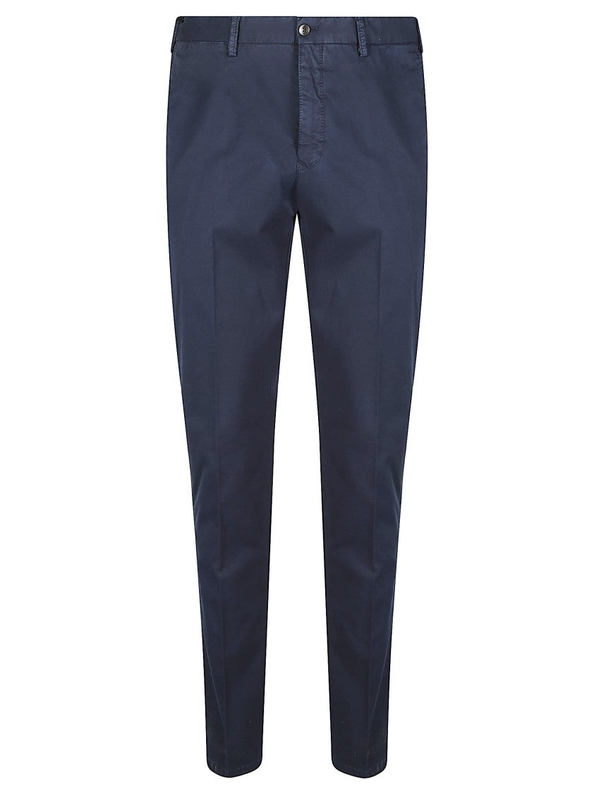 Pt Torino Slim Mid-Rise Tailored Cotton Pants