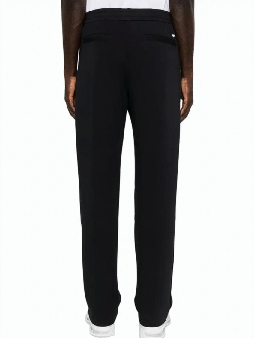 Emporio Armani Straight Technical Stretch Elastic Waist Trousers