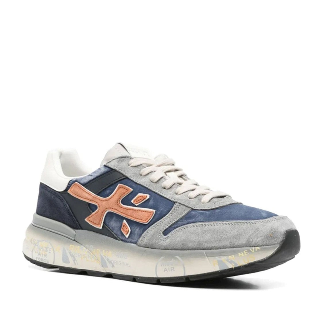 Premiata Multicolor Mick Leather Suede Panels Sneakers