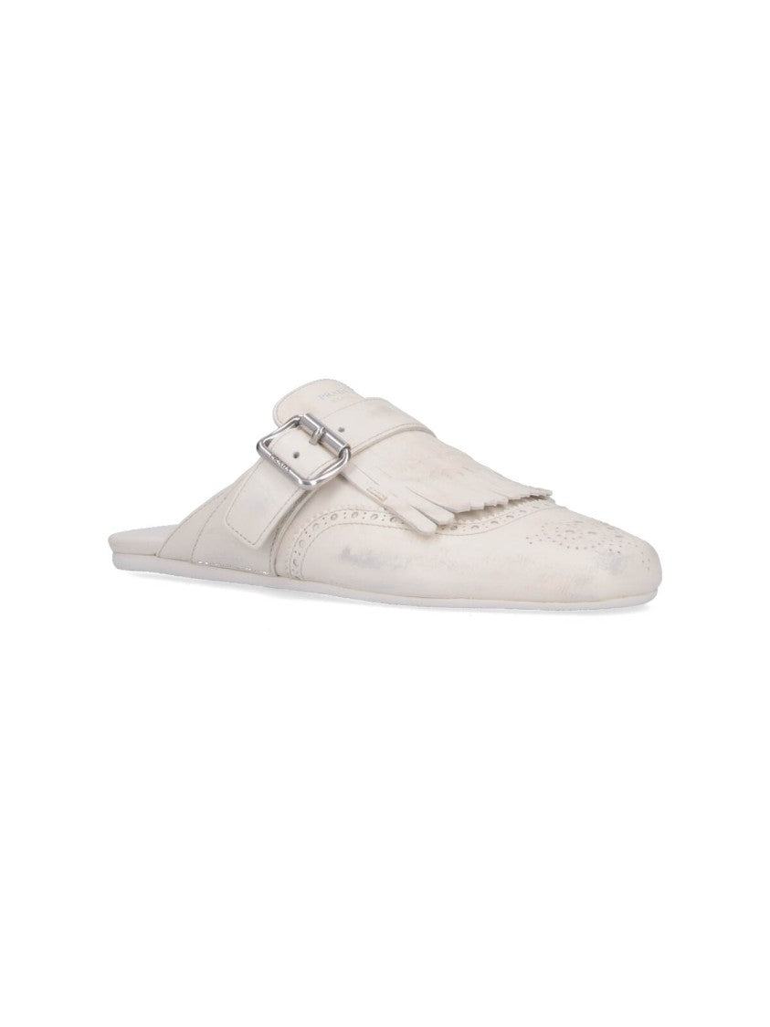 Prada "Shuffle" Sabots – White