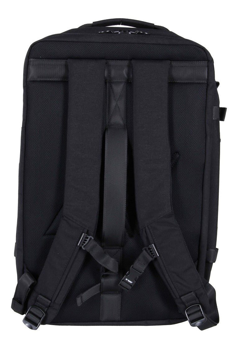 K-Way Black Salome Two-Way Zip Nylon Backpack