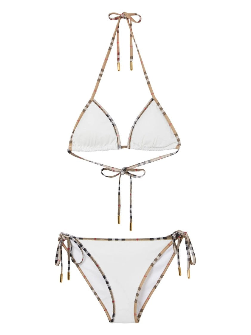 Burberry Classic Two-Piece Swimwear Set With Check-Patterned Trim